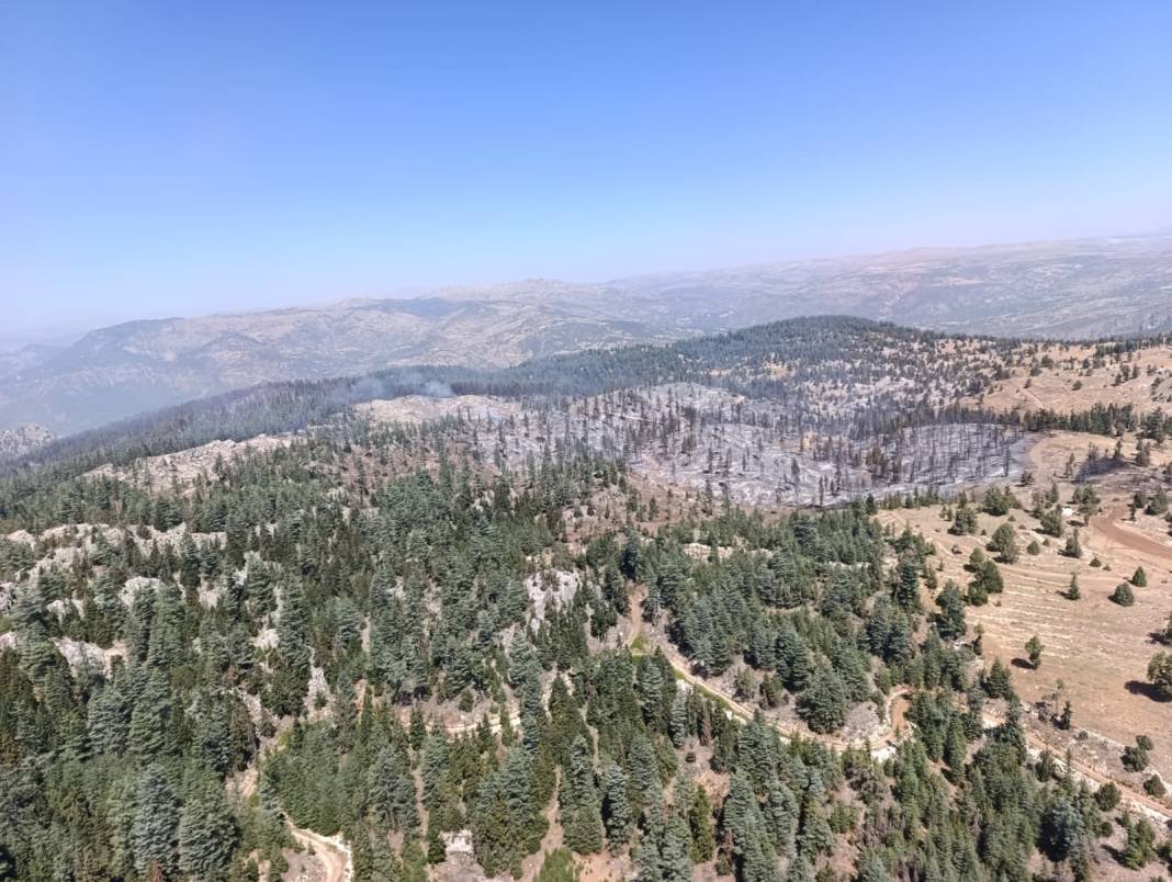 Konya dahil 5 il destek verdi, Ermenek yangını kontrol altında 12